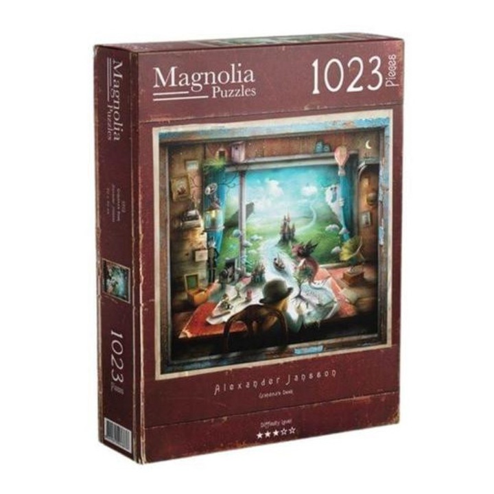 Puzzle patrat Magnolia cu 1023 de piese - Biroul bunicii - Editie speciala Alexander Jansson (4605)