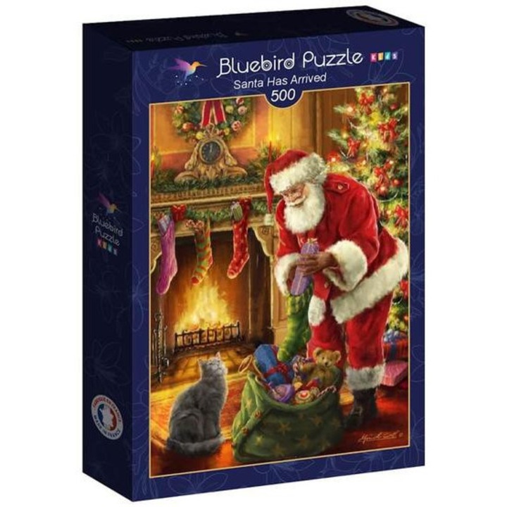 Пъзел Bluebird 500 части - Дядо Коледа пристигна (90533)