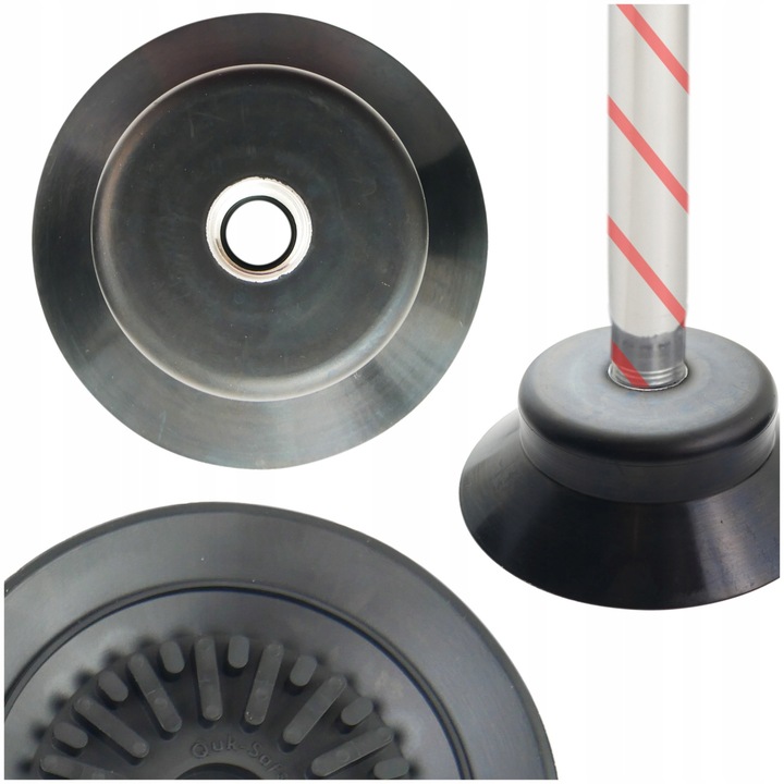 Cap cauciuc pentru ciocan cu vacuum, Schwarz Werkzeuge, material cauciuc/aluminiu, filet R1/2", diametru 120 mm, greutate 208 g, negru