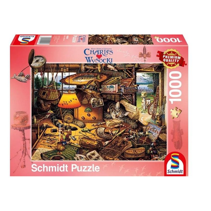 Schmidt 1000 db-os puzzle - Max in The Adirondacks - Charles Wysocki (59994)
