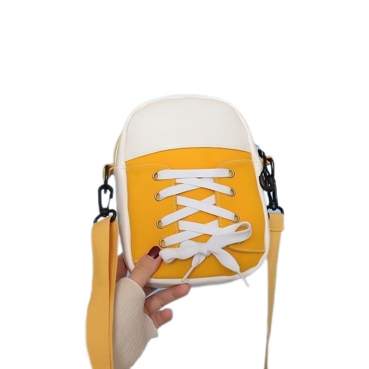 Платнена чанта през рамо, VDSTAR, жълта, модерен дизайн