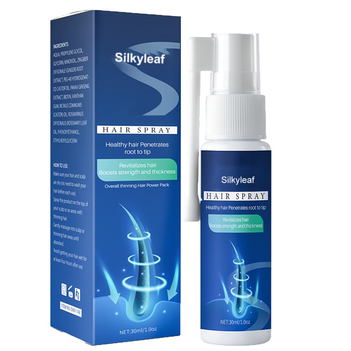 Spray Pentru Stimularea Cresterii Parului, Hidratant, Ingrediente Naturale, Unisex, Potrivit Pentru Par si Barba, 30ml