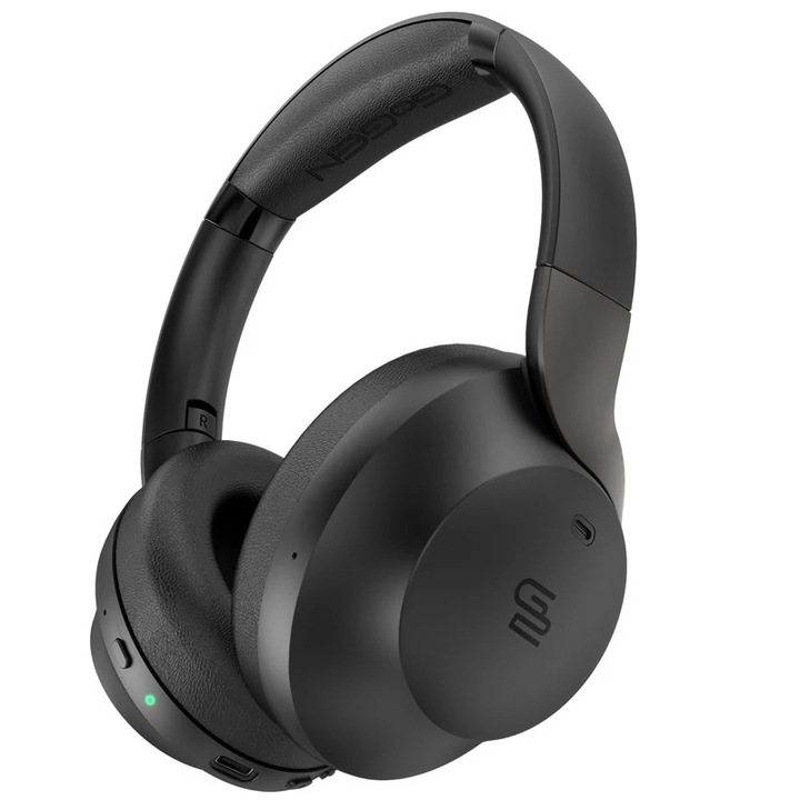 Безжични слушалки GoGEN HBTM 93B, за поставяне върху ухото, Bluetooth 5.3, потискане на околния шум, микрофон, черни