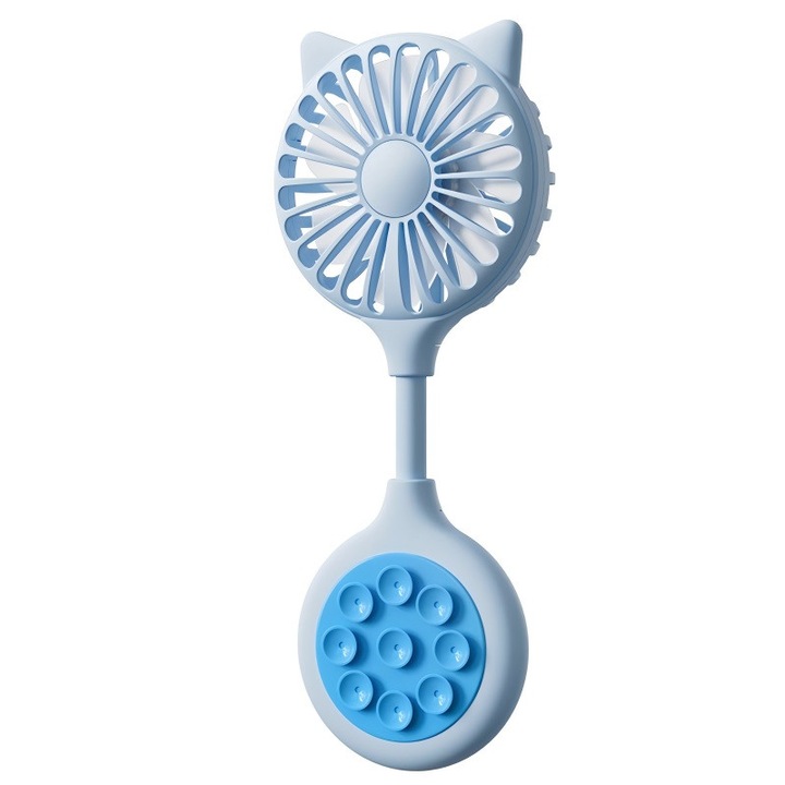 VDSTAR hordozható asztali ventilátor, kék, kompakt, sima működésű