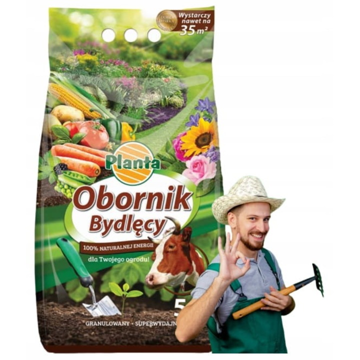 Ingrasamant natural obtinut din balegar granulata 5L, Planta, 100% organic, bogat in nutrienti