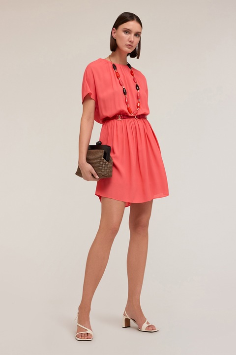 MOTIVI, Rochie scurta cu maneci scurte, Coral, 32