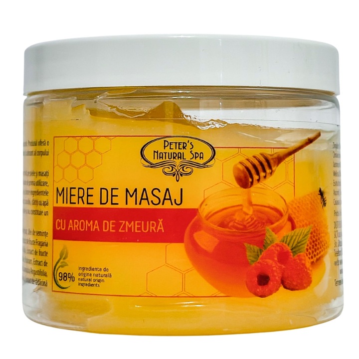 Premium Crema-Gel Miere de masaj cu aroma zmeura 160 gr Peter's Natural Spa
