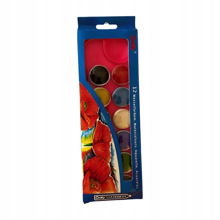 Acuarele gmw, set 12 culori, pentru copii, usor de utilizat