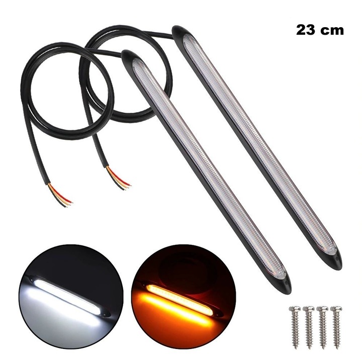 Set 2 lumini de zi DRL FLEX LED + directii dinamice