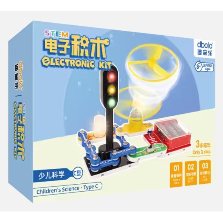 Kit Circuite Electronice pentru Copii Dbolo Science C, Educativ, STEM, Experimente, +3 ani