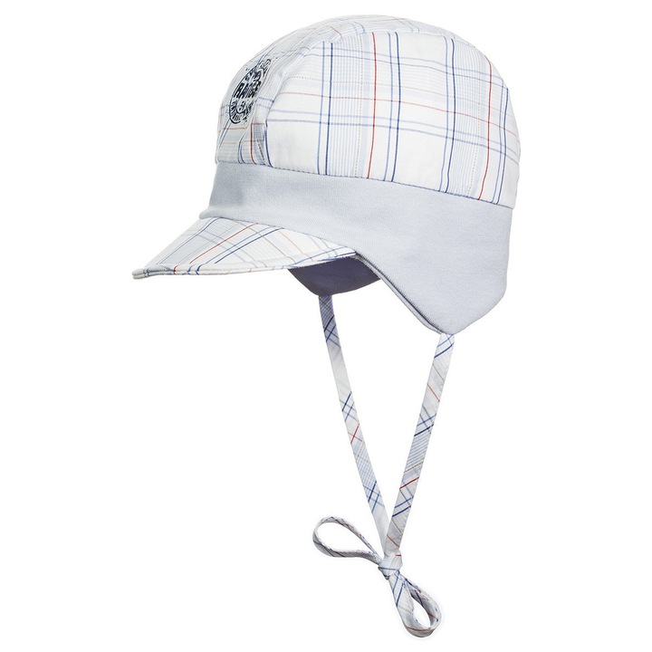 Caciula pentru copii cu snur si viziera, model Doll, 100% bumbac, protectie UV, confortabila, multicolor