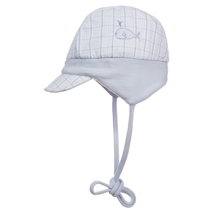 Caciula pentru copii cu snur si viziera, Doll, bumbac, protectie UV, confortabila