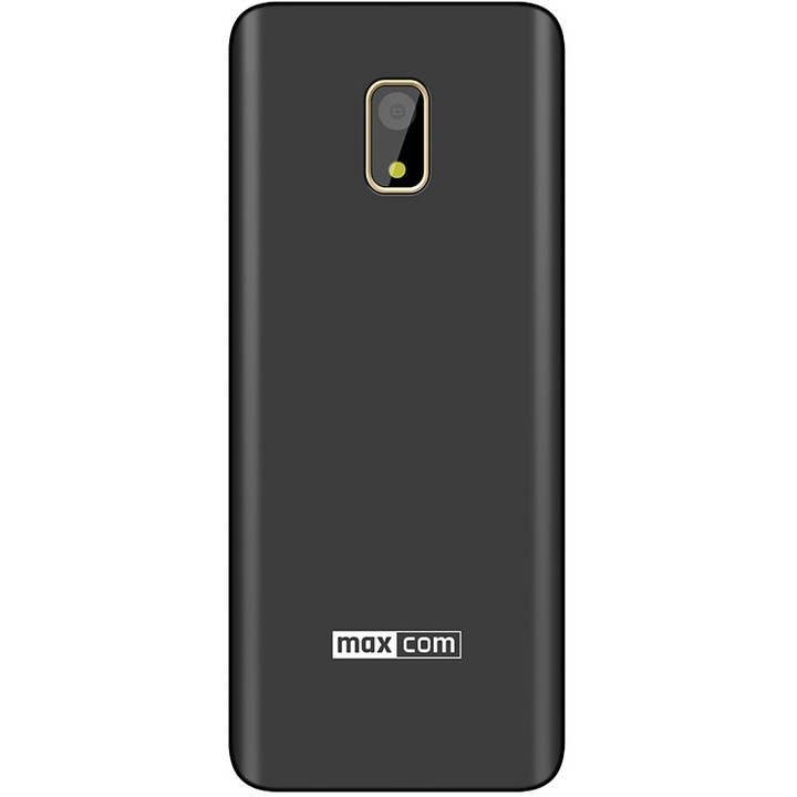 Мобилен телефон Maxcom Classic MM236, Dual SIM, Black/Gold - eMAG.bg
