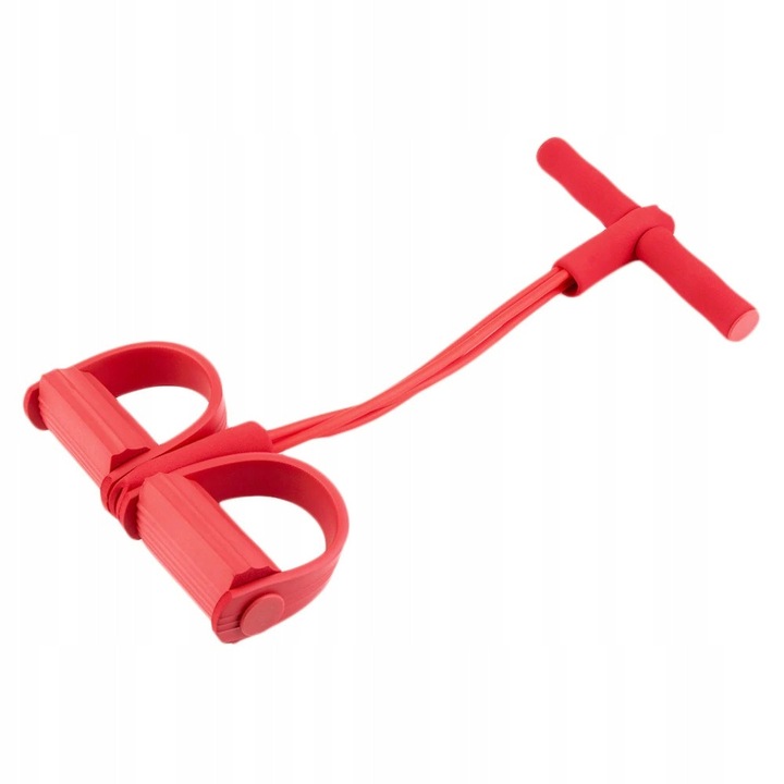 Expansor pentru picioare, 4 tuburi de rezistenta, rosu
