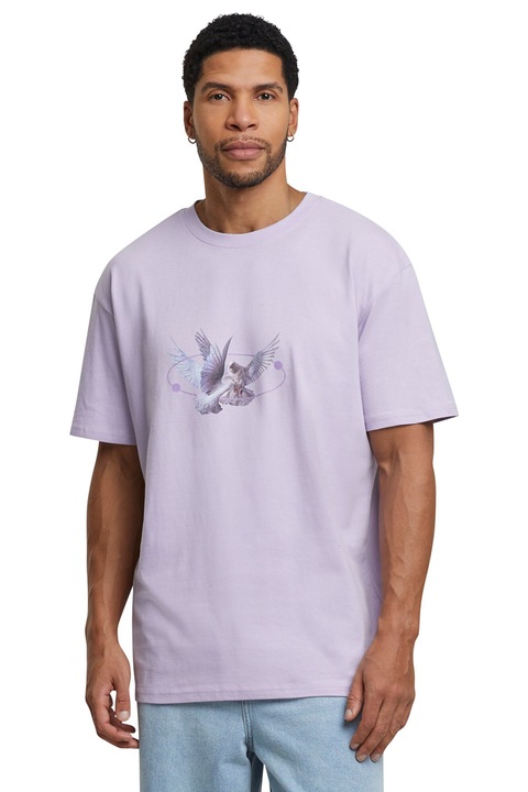 Mister tee, Tricou unisex cu imprimeu grafic, Lila