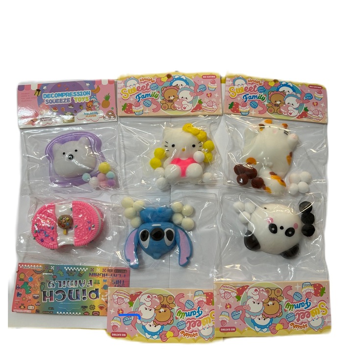 BimBimBo figurakészlet, 3 modell, többszínű, antistressz, lányoknak