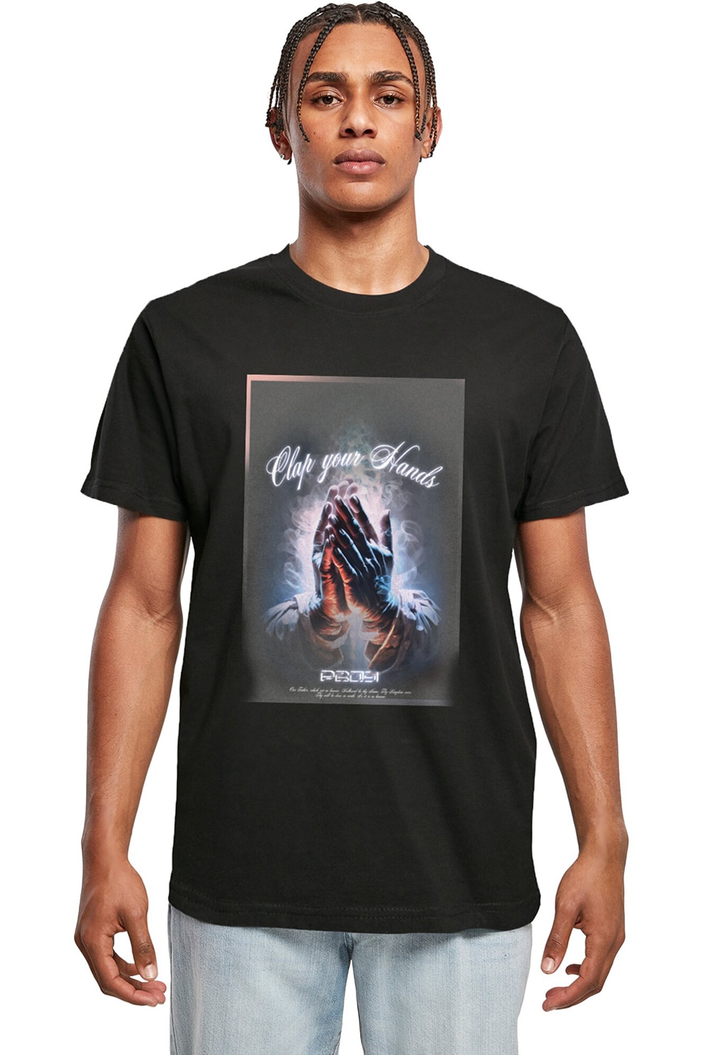 Mister tee, Tricou cu imprimeu grafic, Alb, Negru, Albastru, M