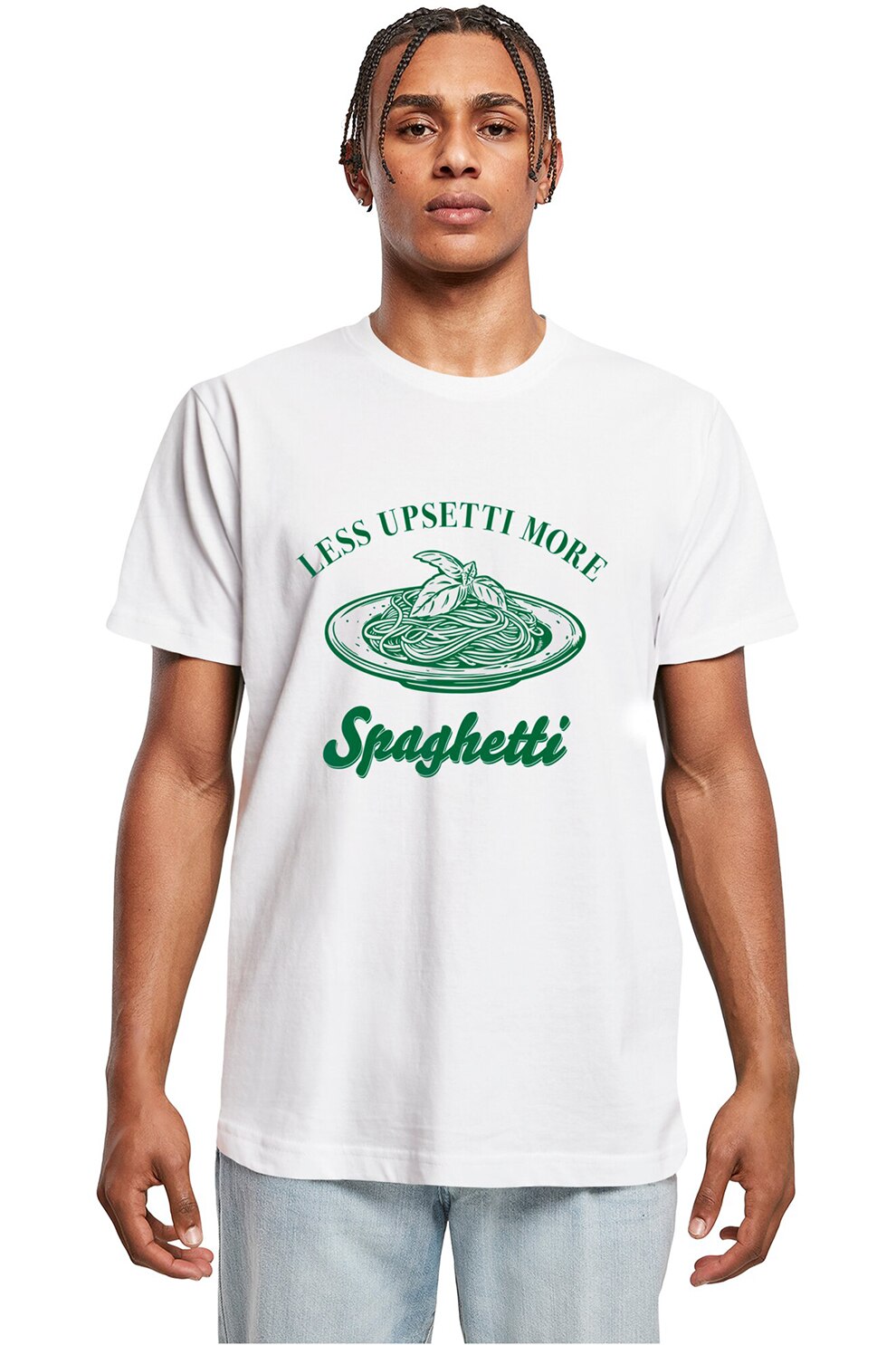 Mister tee, Tricou cu imprimeu grafic si text pe partea din fata, Alb, Verde, S