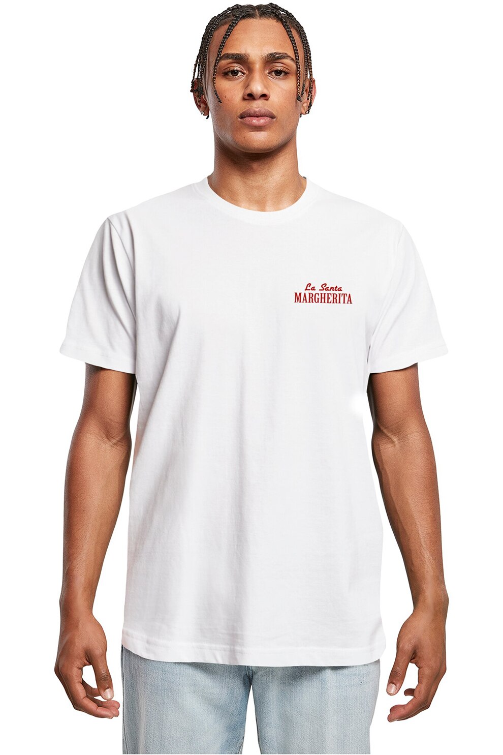 Mister tee, Tricou cu imprimeu grafic pe partea din spate, Alb, Rosu inchis, Albastru, M