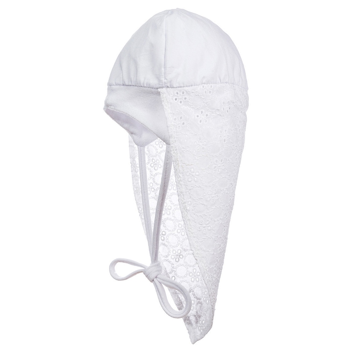 Babás kötött sapka, hideg elleni védelem, könnyű, fehér