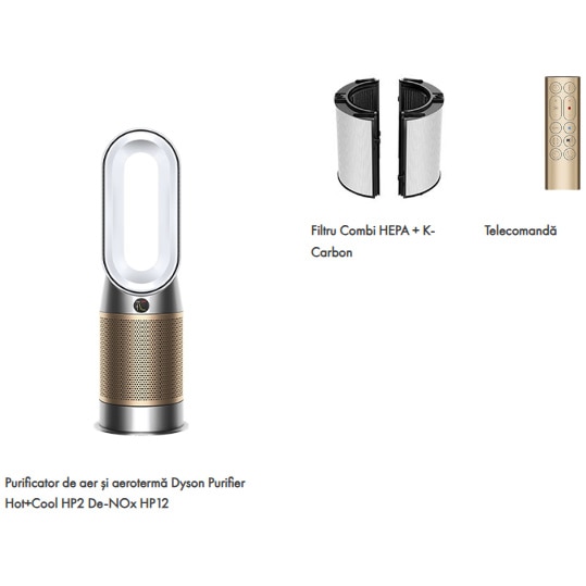 Purificator de aer si aeroterma Dyson Purifier Hot+Cool HP2 De-NOx