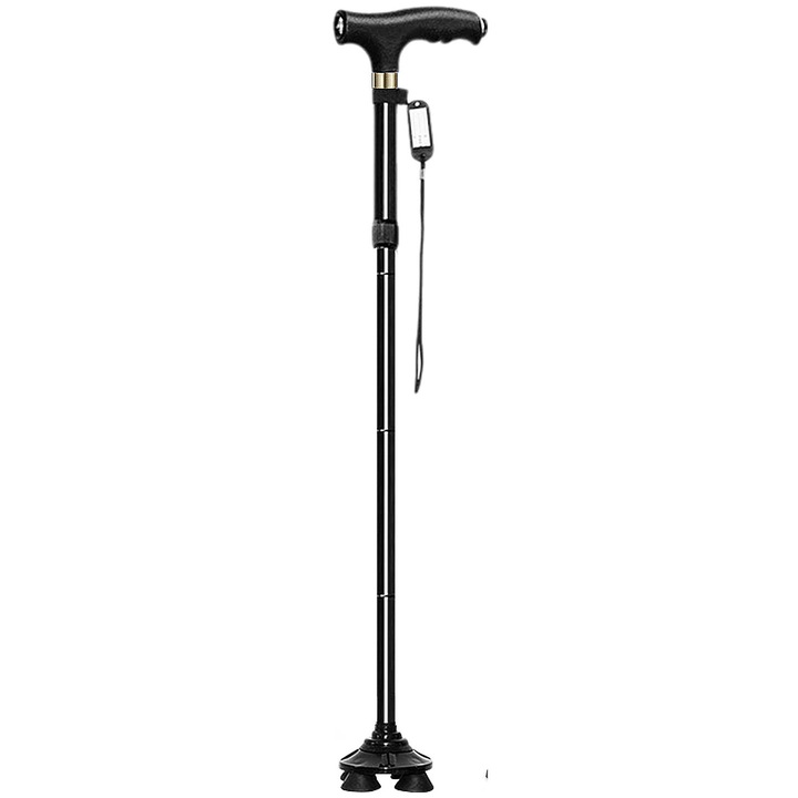 Baston pliabil, qipuneky, ajustabil, aluminiu, negru, 82.5x92.7cm