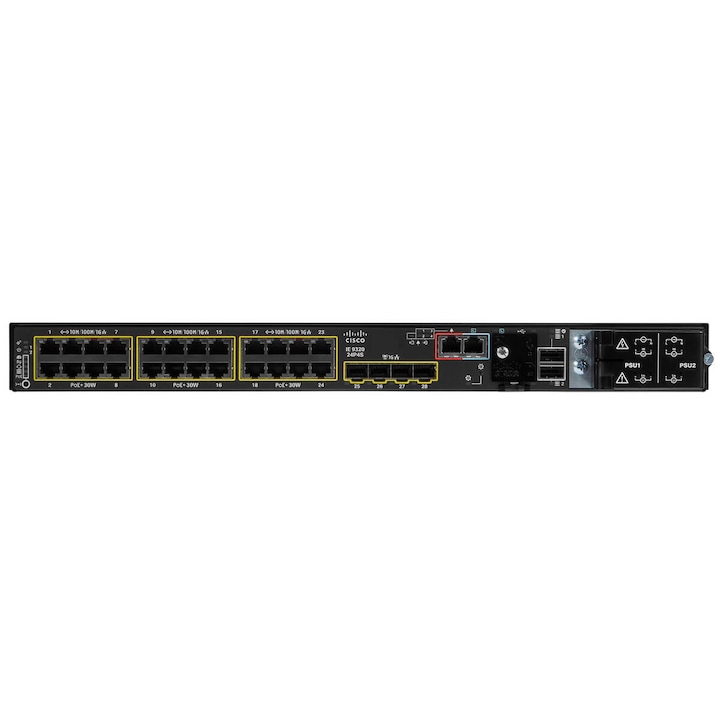Switch Cisco 24 PORT POE+ DOWNLINKS WITH 4/GE UPLINKS (385W) Negru