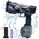 Pistol cu Apa Electric cu Acumulator Giftry®, Jet Puternic, Rezervor 500ml, Design Transparent, Culoare Negru – Jucarie Vara Copii si Adulti, Piscina si Plaja