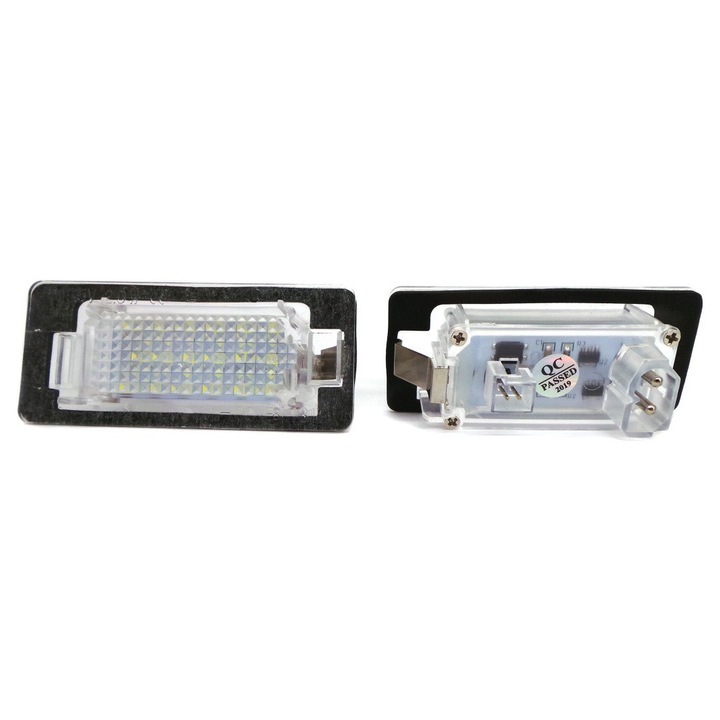 Set 2 Becuri LED pentru placuta de inmatriculare, pentru BMW, 2x650lm, alb xenon