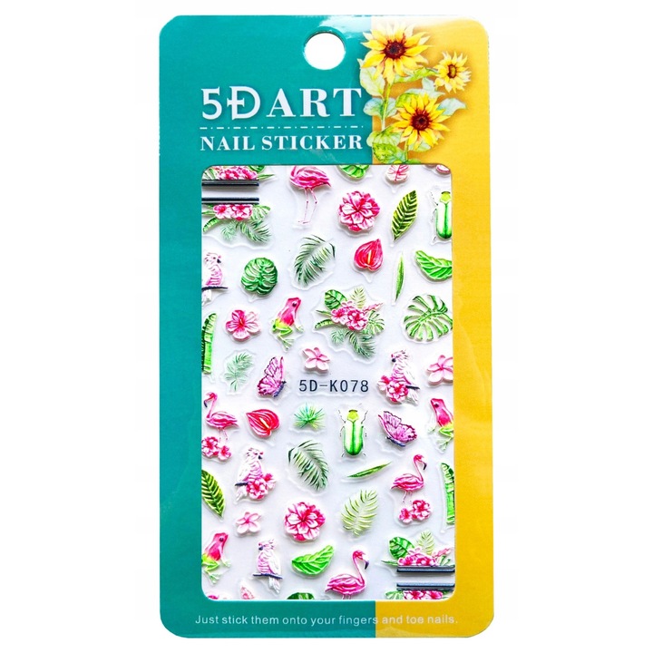 Set stickere 5D pentru unghii, 10,5x6cm