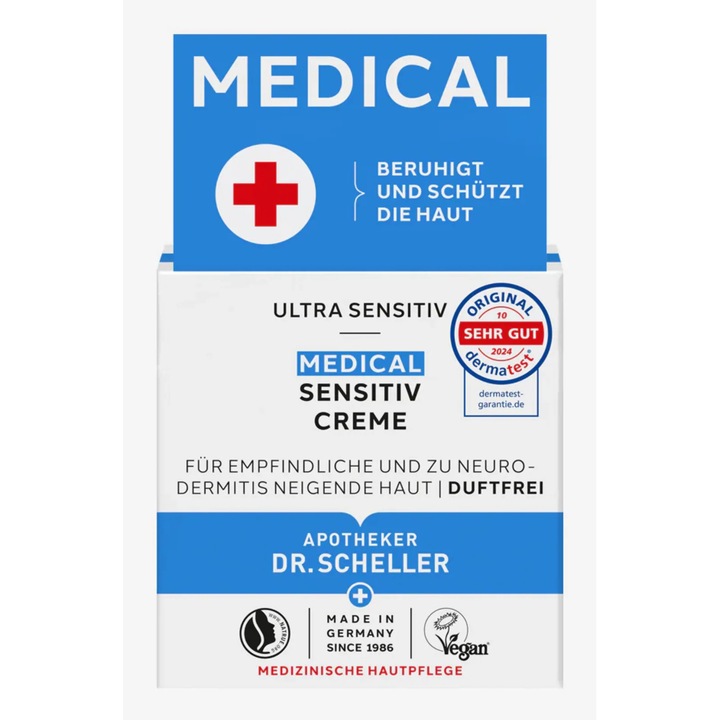 Crema calmanta si protectoare pentru pielea sensibila, predispusa la dermatita, Dr. Scheller Medical, 50 ml
