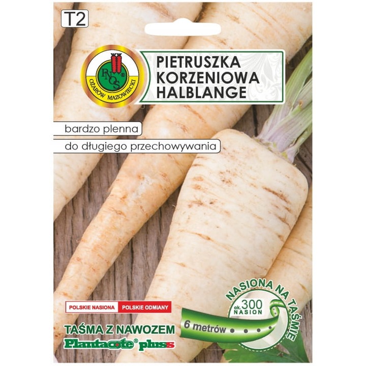 Patrunjel Halblange, Pnos, set 300 seminte, 6m, radacina 20cm, alb, biodegradabil