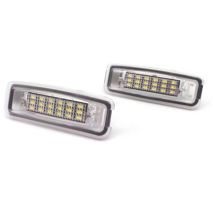 Lampi LED pentru placuta de inmatriculare, compatibil cu Ford Focus C-MAX MK1, lumina alba xenon, 12V, 2 buc