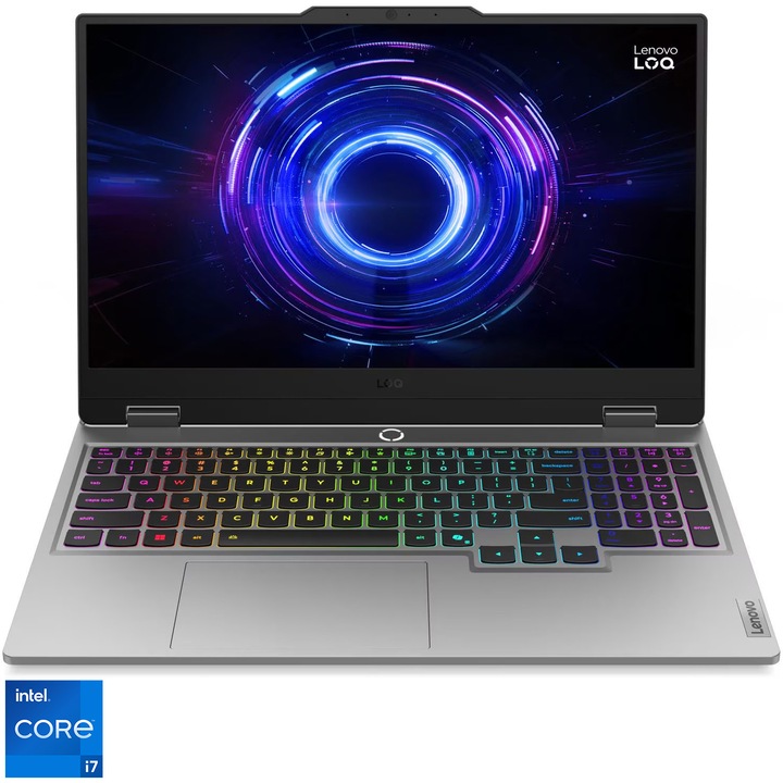 Лаптоп Gaming Lenovo LOQ 15IRX10, Intel® Core™ i7-13650HX, 15.6", Full HD, IPS, 144Hz, 24GB RAM, 1TB SSD M.2 2242 PCIe, NVIDIA® GeForce RTX™ 5070 8GB GDDR7, No OS