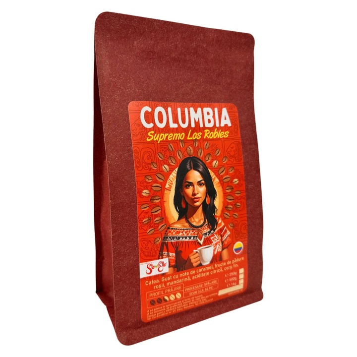 Cafea Columbia Supremo Los Robles, 250g, Cafea de specialitate