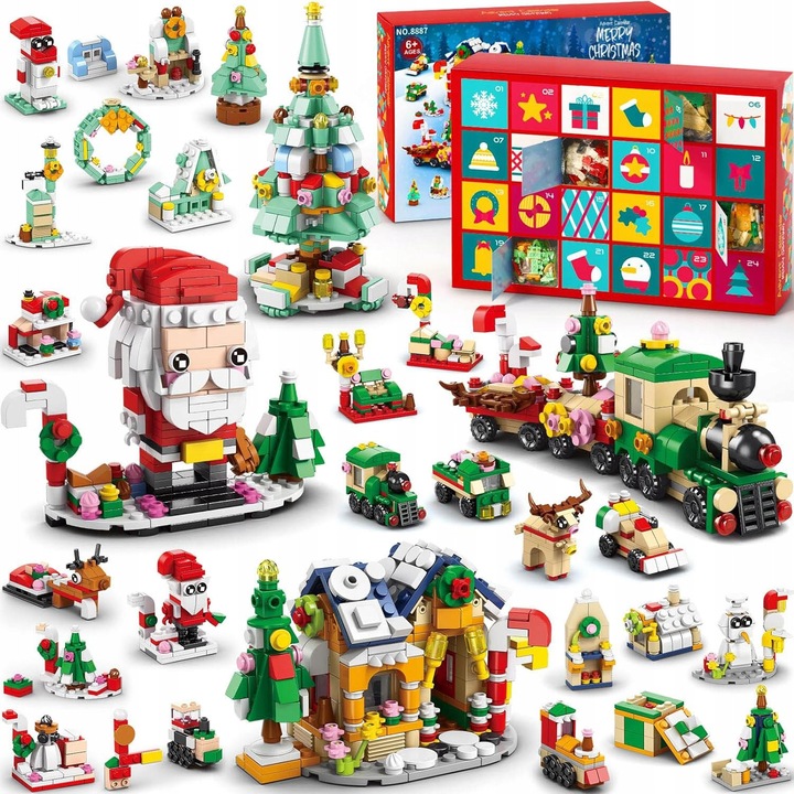 Jucarie, Lovit!, Calendar de Advent, 24 de ferestre, 24 de blocuri, Tema de Craciun, Set de joaca, Multicolor, Setul contine: 1 calendar de Advent, Material: plastic, Pentru copii cu varsta cuprinsa intre 6 si 12 ani, Ideal ca si cadou, Sprijina creativit