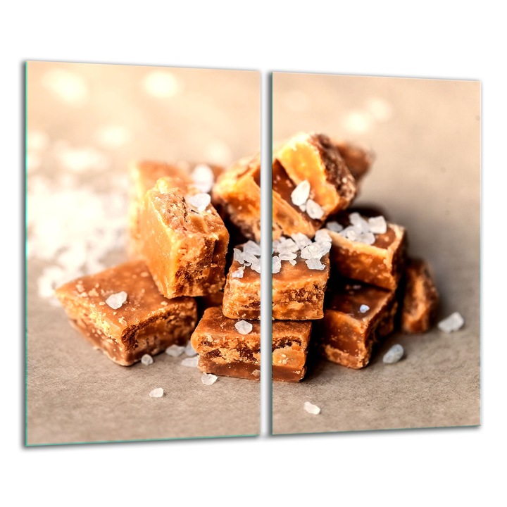 Placa de sticla pentru taiat 2x 30x52cm, design grafic, rezistenta la temperaturi, usor de curatat