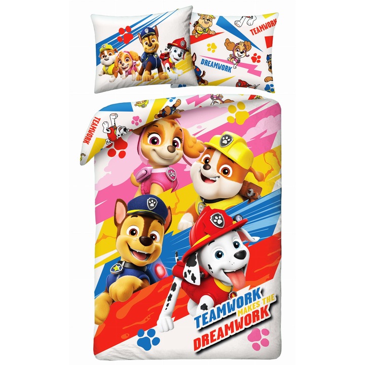 Mancs őrjárat - Teamwork ágyneműhuzat szett (PAW-693BL)