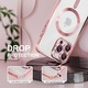 Husa BestCase® Luxury MagSafe, Compatibila Apple iPhone 15 Pro Max, Smile please, Ultra-Soft, Margini metalizate, 1946072 MC Rose 1471