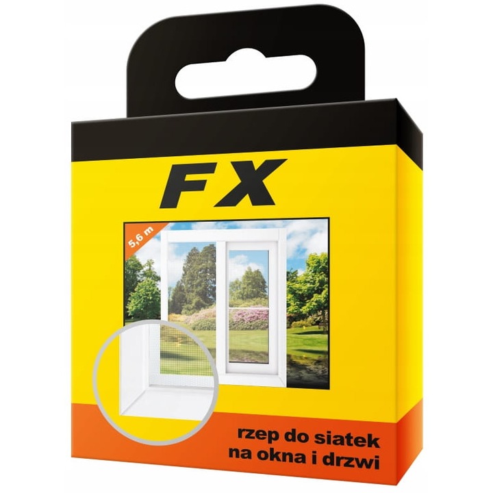 Rzep pentru moskitiera, Bros, 5,6m, gri, autoadeziv