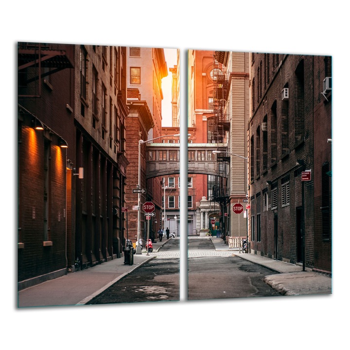 Placa de sticla pentru taiat 2x 30x52 cm, design grafic, rezistenta la temperaturi, usor de curatat