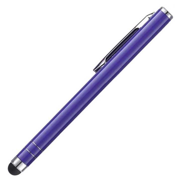 Creion tip stylus pentru ecrane tactile, telefon, tableta, potrivit pentru desenat si scris, mov, Dactylion®