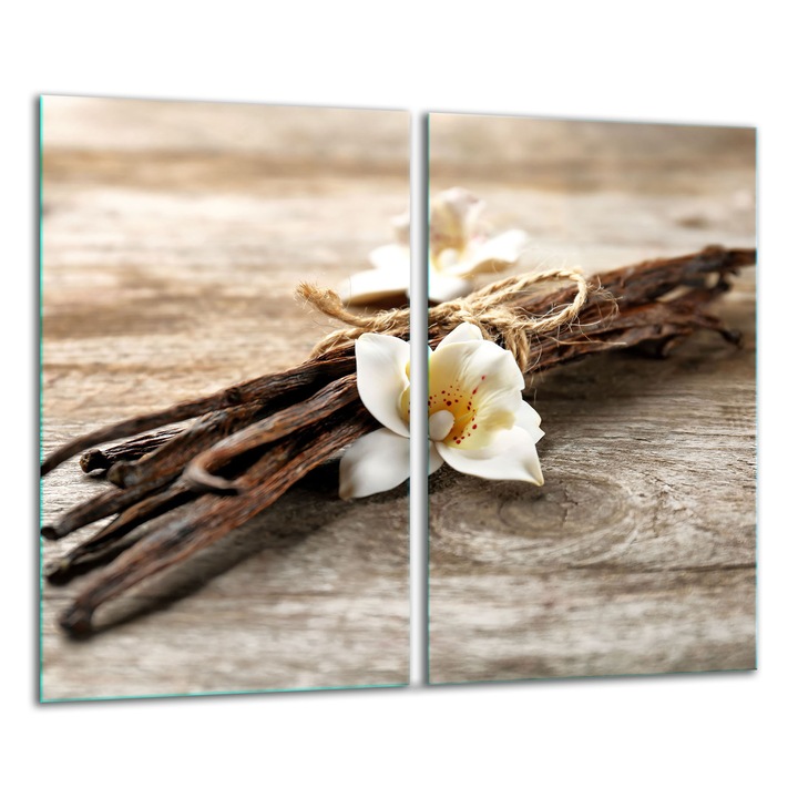 Placa de sticla pentru taiat 2x 30x52 cm, design grafic, multicolor