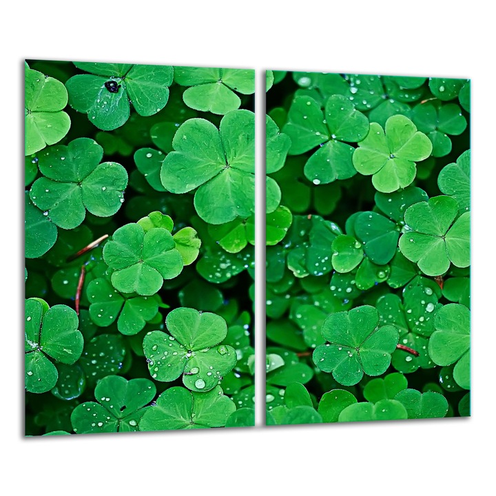 Placa de sticla pentru taiat 2x 30x52cm, verde, design modern, rezistent la temperaturi ridicate