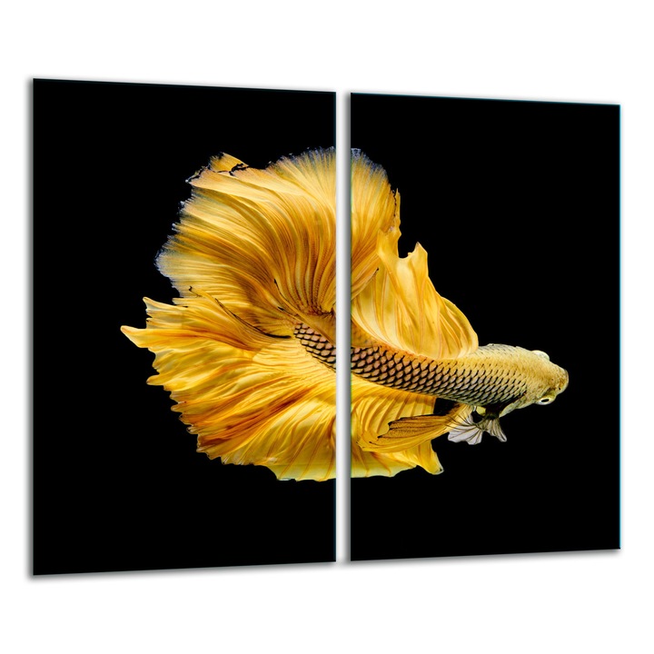 Placa de sticla pentru servire, set 2 bucati, 30x52cm, tocator de bucatarie, design grafic, rezistent la temperaturi ridicate, usor de curatat