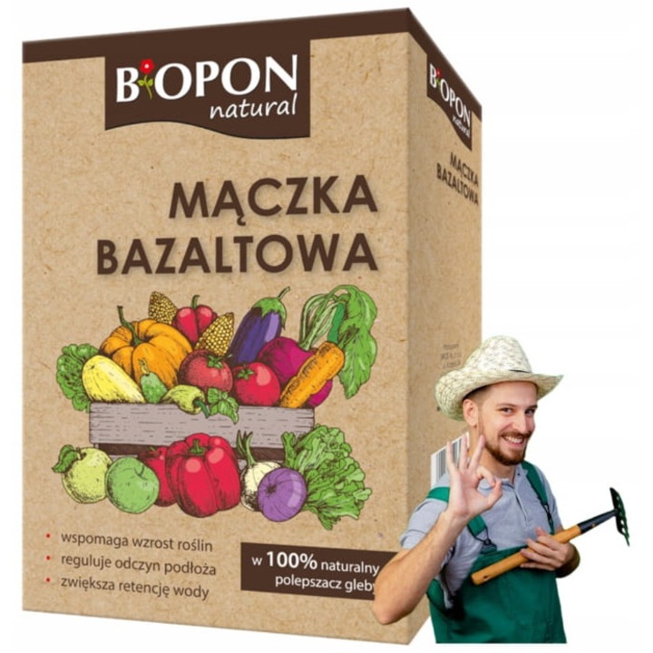 Maczka bazaltowa 1,2kg, ingrasamant natural pentru sol, imbunatateste structura solului, pH usor alcalin