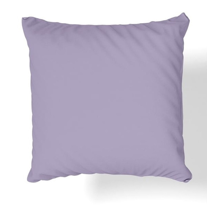 Poszewka Jersey 40x40cm, violet deschis, 100% bumbac, fermoar