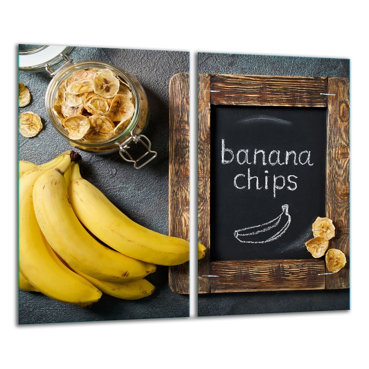 Edzett üveglap, 2 darabos szett, 30x52cm, modern grafikai dizájn, magas hőmérsékletnek ellenálló, könnyen tisztítható