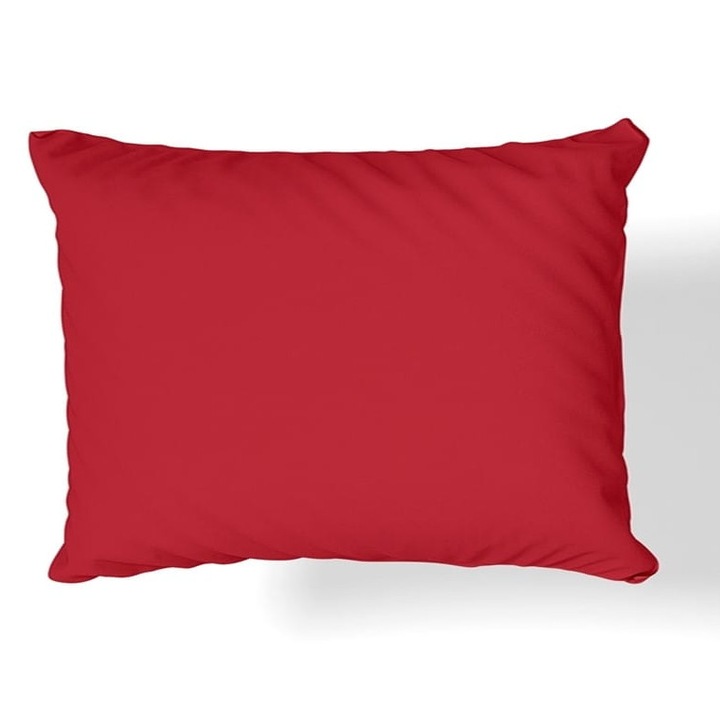 Jersey párnahuzat, 50x60cm, piros, 100% pamut, cipzár