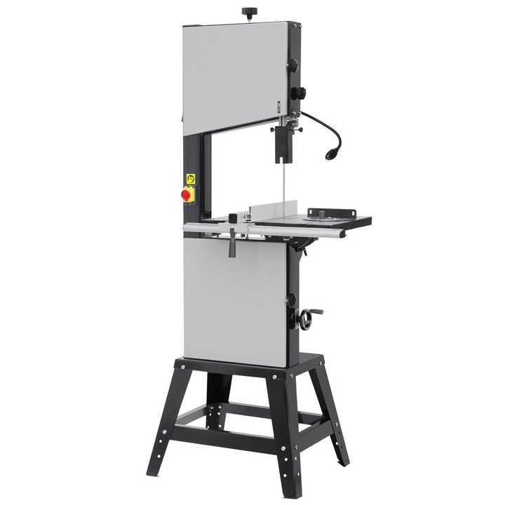 Fierastrau cu banda pentru Lemn, 1.1 kW, 0° la 45, 4 viteze reglabile, 440-880 rpm, masa de taiere 395 x 545 mm, Lampa, Lungime banda 2780 mm